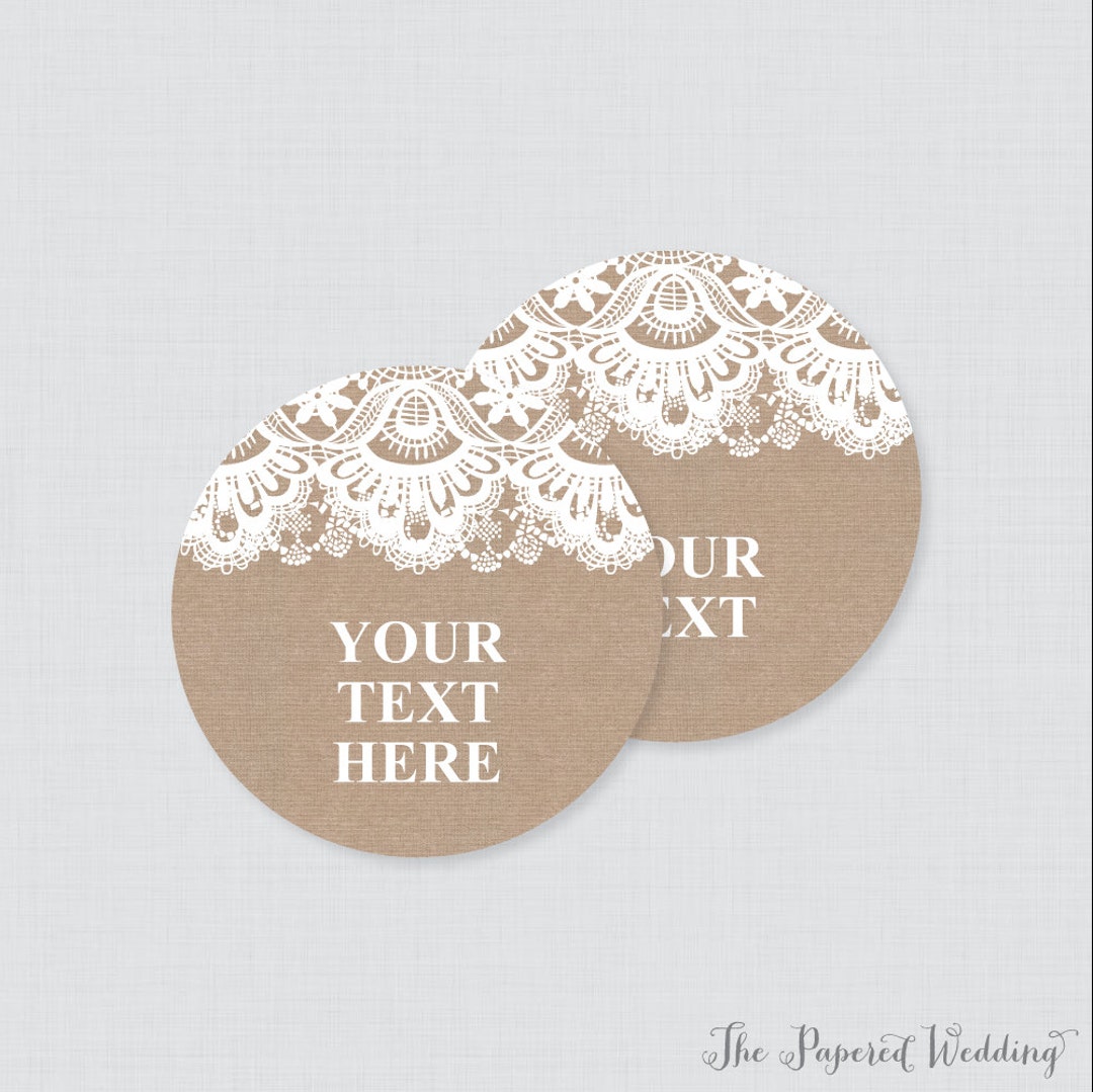 EDITABLE Wedding Tags - Printable Burlap and Lace Wedding Labels ...