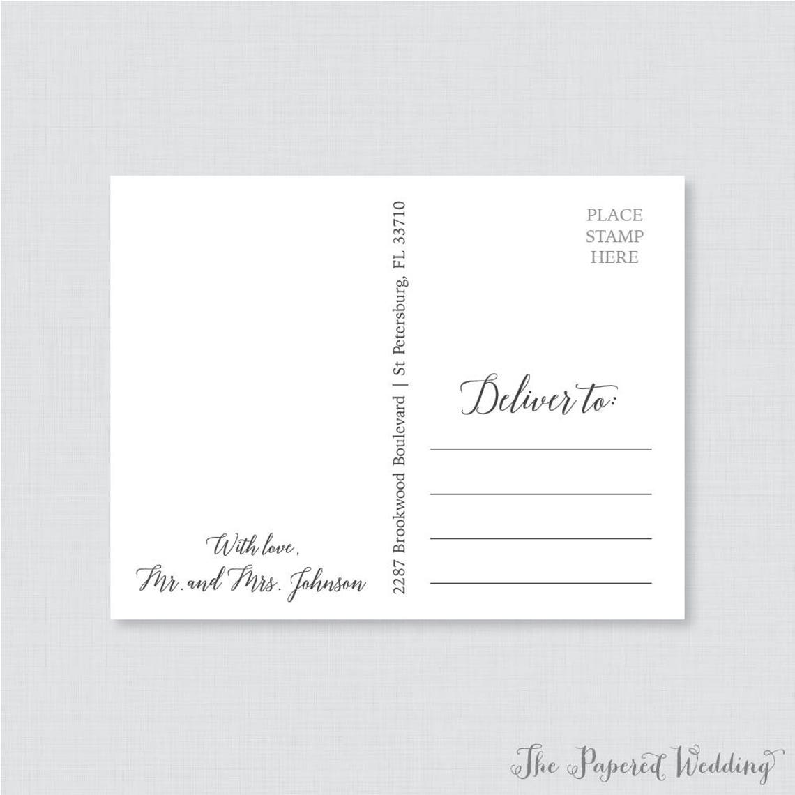 Printable Thank You Post Cards