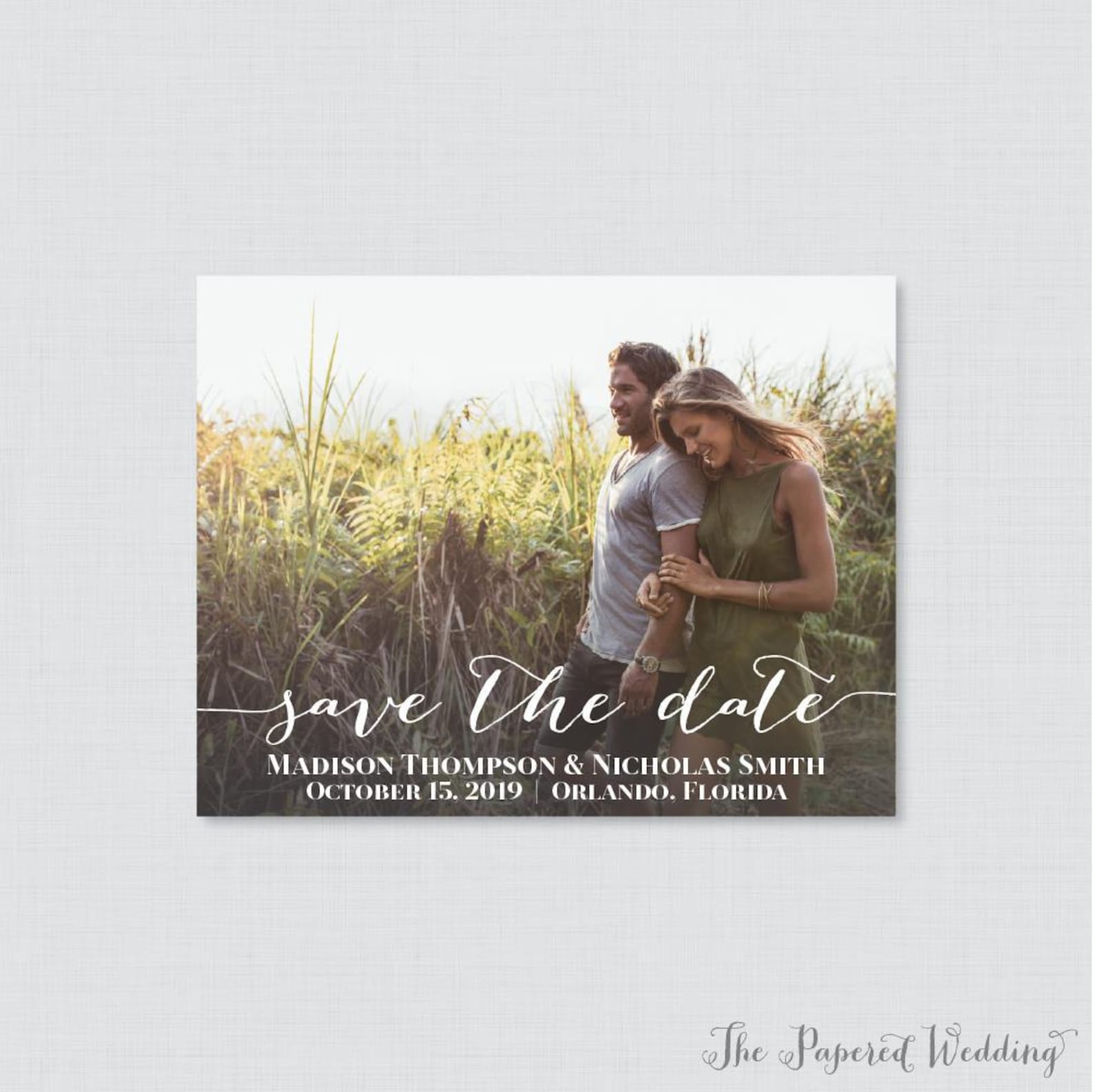 Printable OR Printed Photo Save the Date Cards Photo Save - Etsy