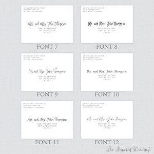 A7 Printed Envelopes with Custom Fonts and Colors Printed Wedding Envelopes with Guest Addresses Custom Recipient Address Printing 0032 image 4