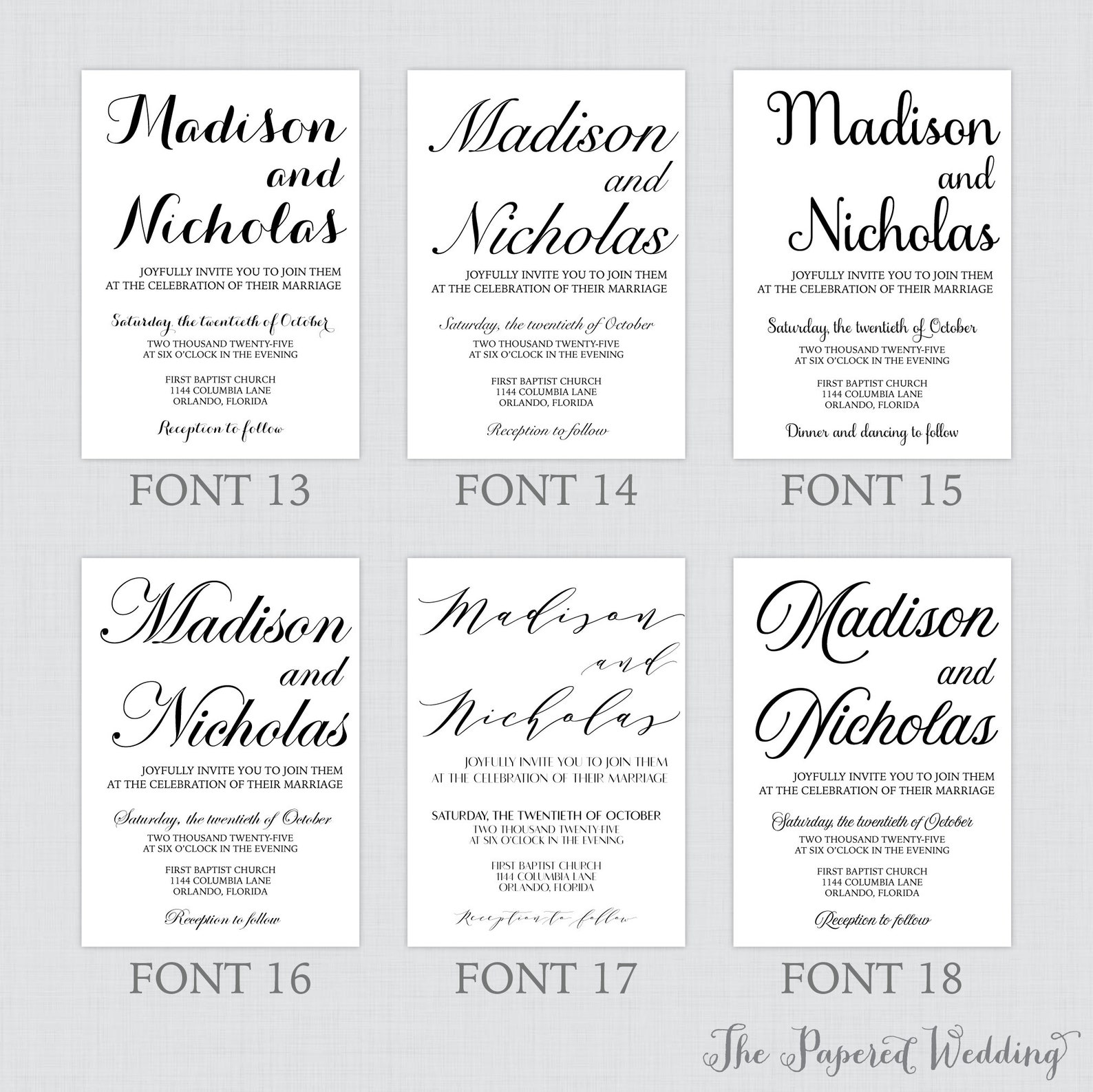 Printable OR Printed Invitations with Custom Colors and Fonts | Etsy