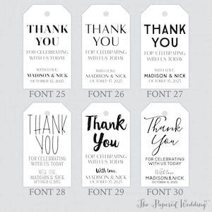 Printable OR Printed Wedding Favor Tags With Custom Colors and Fonts ...