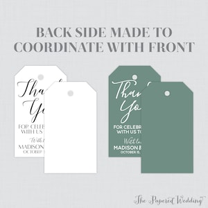 Printable OR Printed Wedding Favor Tags With Custom Colors and Fonts ...
