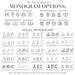 Printable OR Printed Monogram Water Bottle Labels With Your Choice of ...
