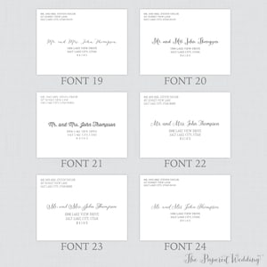 A7 Printed Envelopes with Custom Fonts and Colors Printed Wedding Envelopes with Guest Addresses Custom Recipient Address Printing 0032 image 6