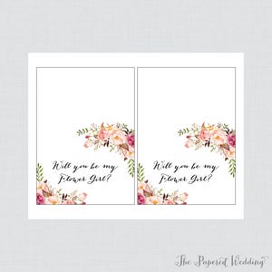 Printable Will You Be My Flower Girl Cards - Pink Will You Be My Flower ...