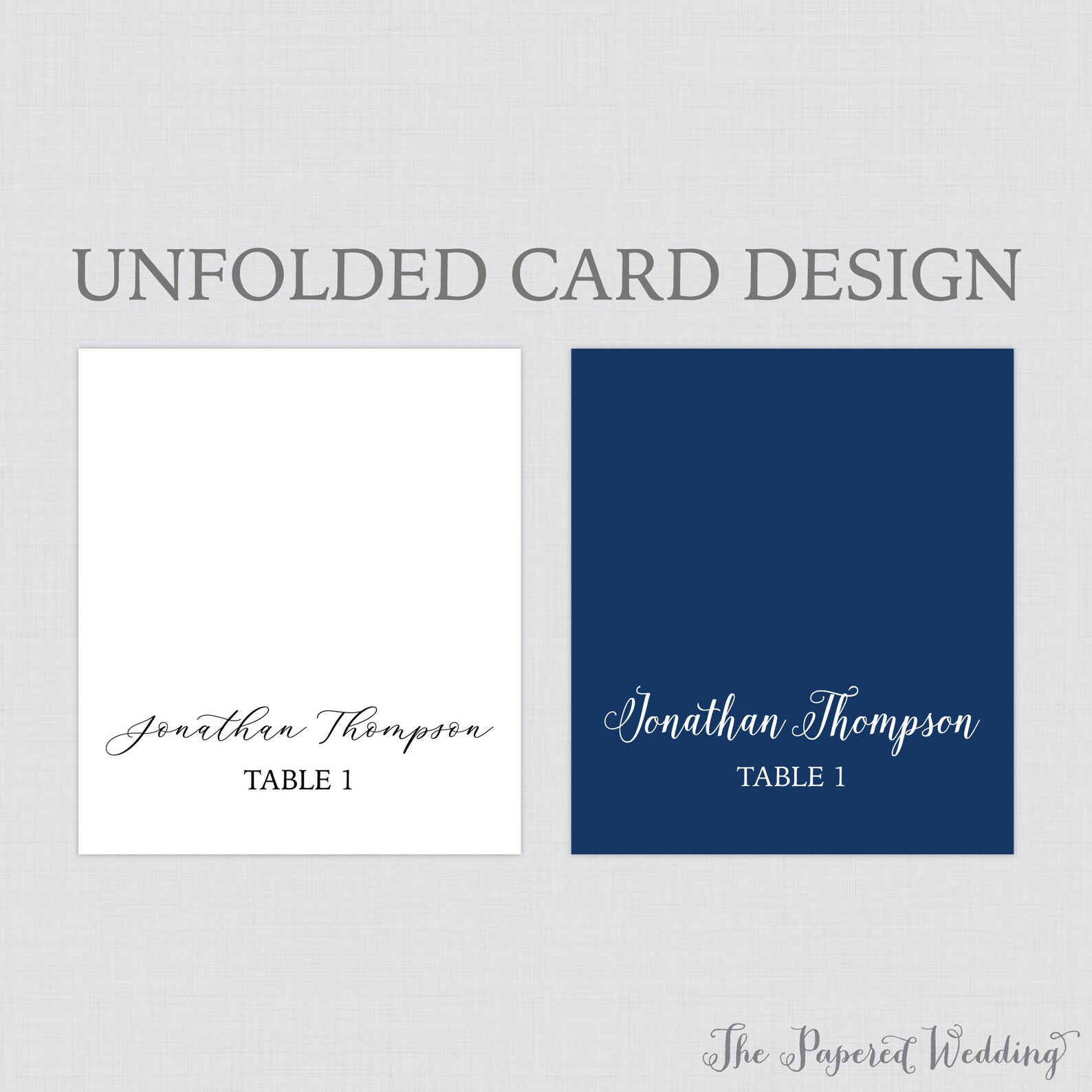 Printed Place Cards With Custom Fonts and Colors Customized Etsy