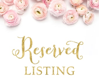 Reserved Listing for t4ytlnuc
