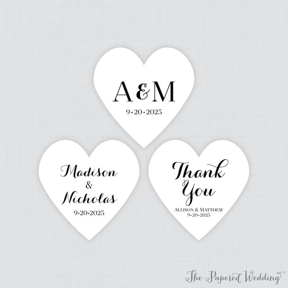 Thank You Wedding Reception Stickers, With Love Custom Wedding