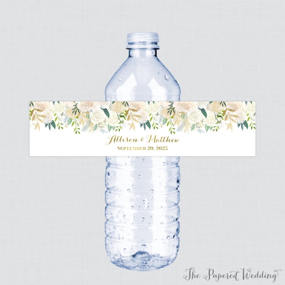Custom Water Bottle - White