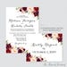 Printable OR Printed Wedding RSVP Postcards Marsala Floral - Etsy