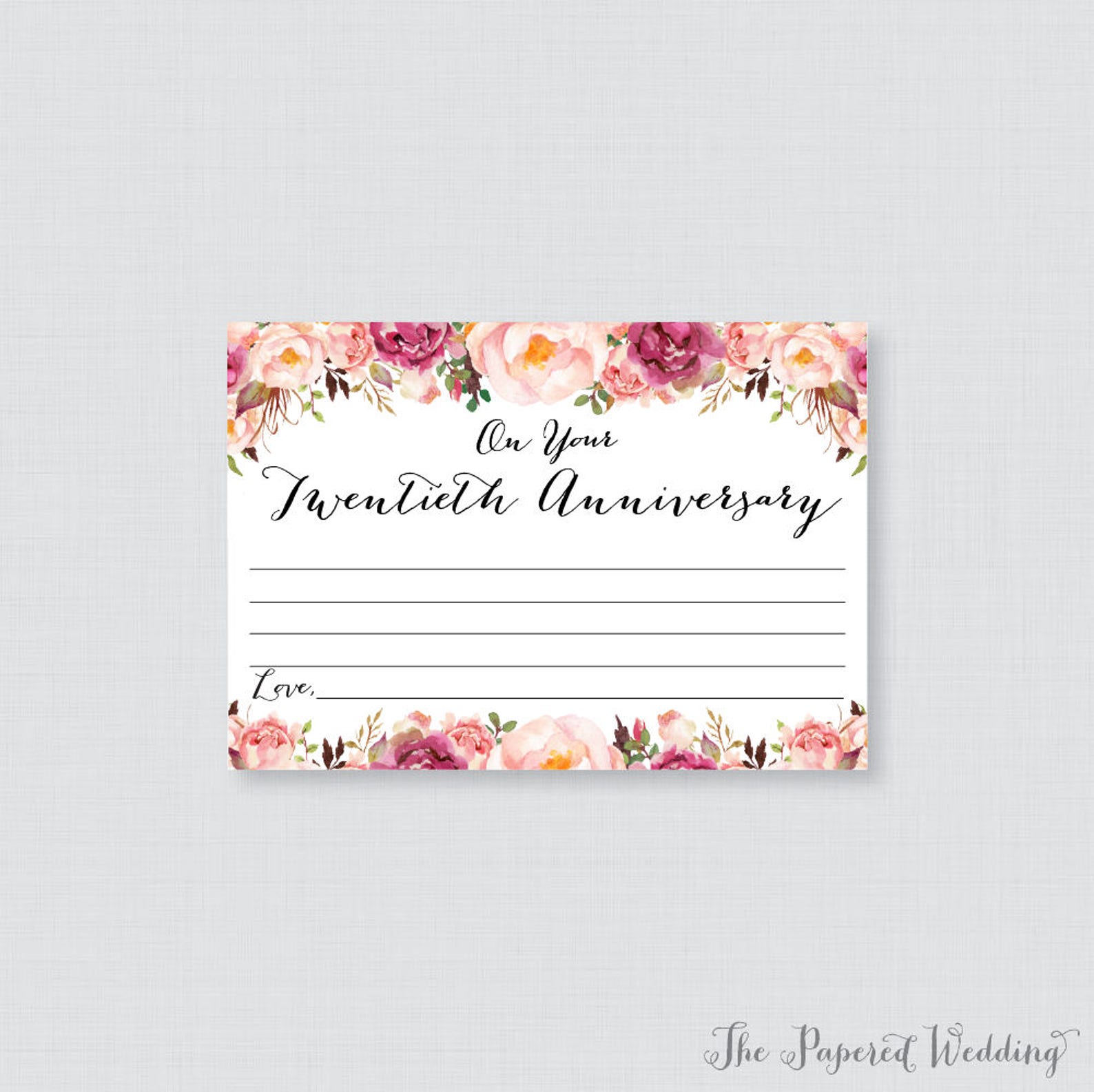 Printable Wedding Time Capsule Activity Pink Floral Advice | Etsy