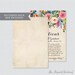 Printable OR Printed Wedding Direction Cards Floral Wedding Directions ...