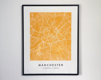 Manchester City Map Poster -  Limited Edition Screenprint