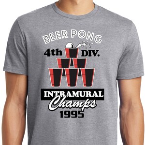 Big Guys Rule Big and Tall Kingsize T-shirt Beer Pong Champs