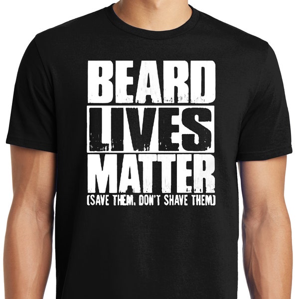 Big Guys Rule Funny Big and Tall King Size Beard Lives Matter T-Shirt