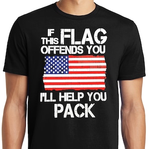 Grote jongens heersen over grote en lange king-size als deze vlag je beledigt, zal ik je helpen T-shirt in te pakken