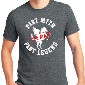 Big Guys Rule Funny Big and Tall Part Myth Part Legend T-shirt voor mannen