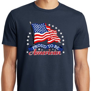 PubliciTeeZ Big and Tall Patriotic Proud to be American T Shirt
