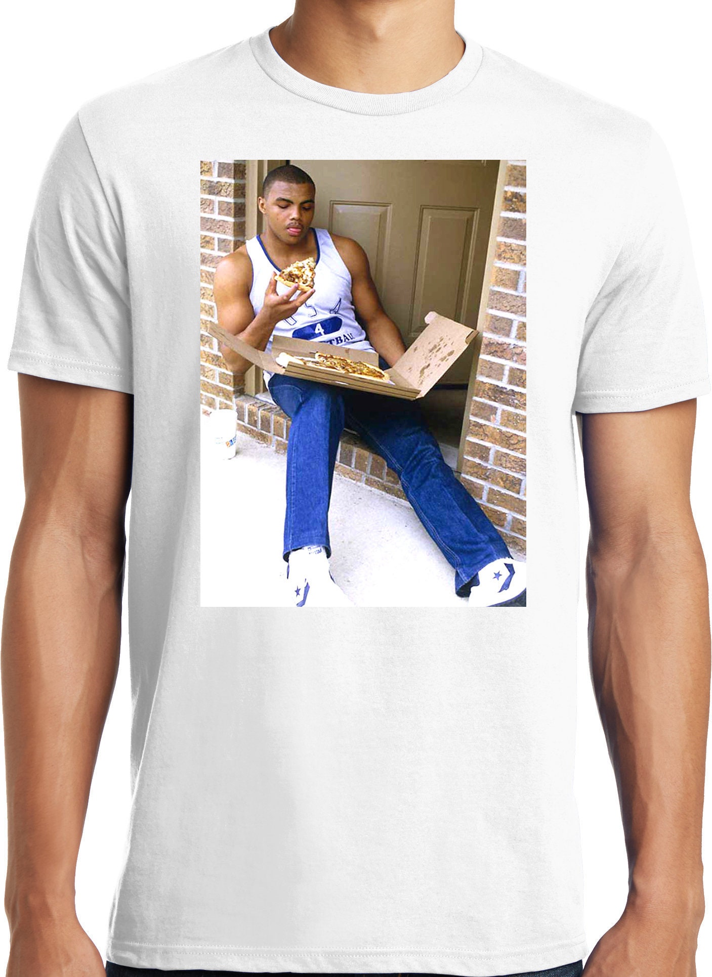 Vintage 90s Charles Barkley Perfect TV Channel Photo T Shirt 