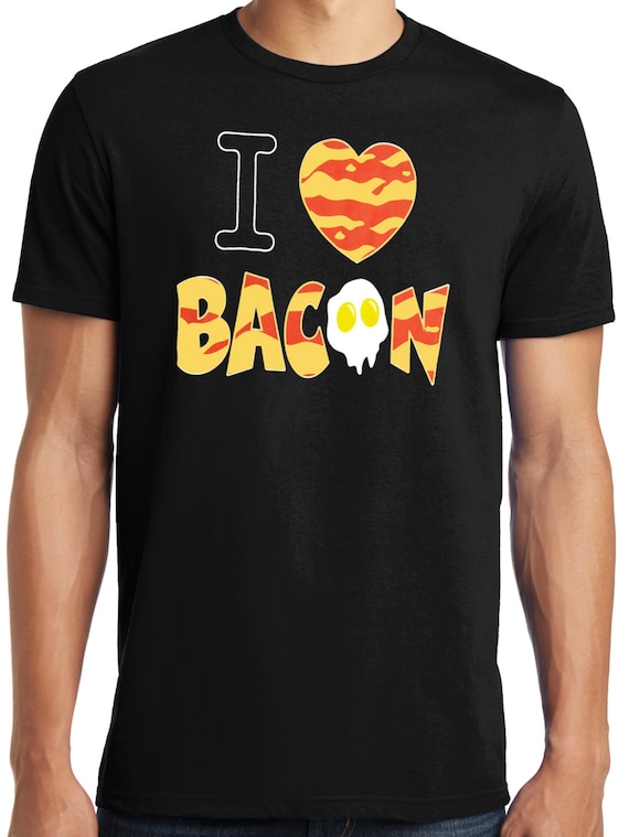 PubliciTeeZ  Big and Tall King Size I Heart (Love) Bacon T-Shirt Big and Tall Sizes Available