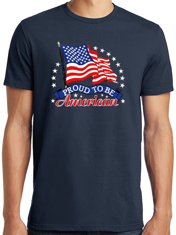 PubliciTeeZ Big and Tall Patriotic Proud to be American T Shirt