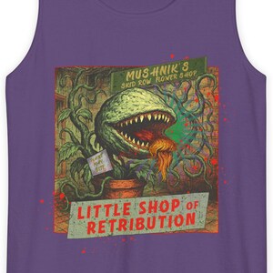 Anti-Trump Parody T-Shirt | Little Shop of Retribution | Funny Political Satire-Cult Movie Gift | Leftist Protest Shirt | Unisex Graphic Tee
