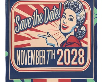 Bolsa térmica feminista para el almuerzo: diseño político retro con flores azules