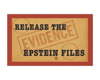 RELEASE THE FILES-Vintage Evidence Car/Refrigerator Magnet - Pro-Democracy - Anti-Fascist