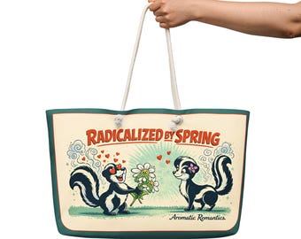 Retro Skunk Comic Weekender Bag – Mid-Century Romance Travel Tote
