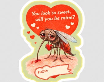 Vintage Valentine Magnet – Love-Lorn Mosquito