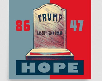 Political Protest Art Print: Fascist Felon Fraud - Shepard Fairey Style