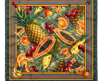 Carmen Camo – The Glamouflage Fruit Riot Bandana-Vintage MCM Broadcloth inspired