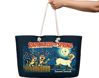 Retro Alley Cat Weekender Bag – Mid-Century Comic Travel Tote