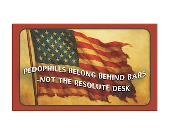 Republican Accountability Vintage Protest Car/Refrigerator Magnet - Truth, Justice, Pro-Democracy
