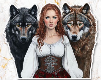 The wolf king inspired character fan art booktok Bubble-free sticker