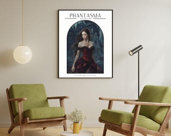 Phantasma Bookish wall art - Digital Download - romantasy bookworm decor, reading nook