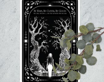 One Dark Window inspired tarot card Bubble-free kindle sticker Rachel Gillig fan art Romantasy fantasy reader