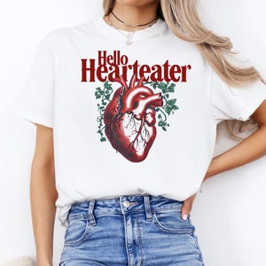 Hello Hearteater white unisex heavyweight t-shirt - Perfect for Lightlark fans