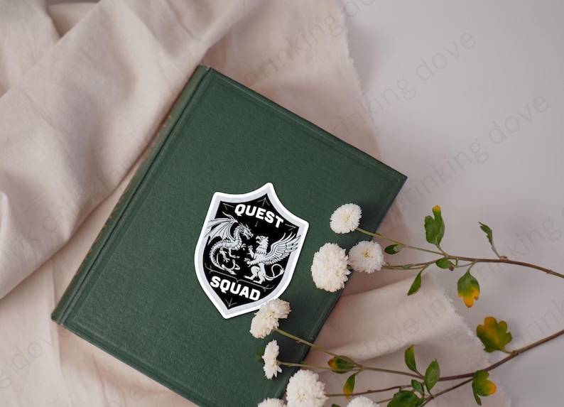 romantasy merch bookish sticker, black and white riders patch basgiath dragon rider, quest squad dragons and griffon