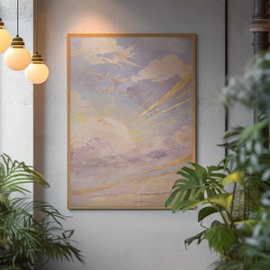 Veiled Ascent Dragon Sunrise sky Poster Abstract Art Fantasy wall decor book nook fourth wing inspired romantasy