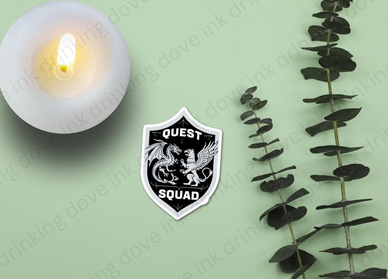 Quest Sqaud riders patch basigiath, dragon school, romantasy sticker, bookish sticker, kindle sticker, kindle decoration