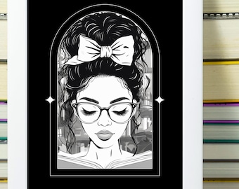 32 Kindle Lock Screens Screensavers - Woman reader illustration, Main Character Kindle