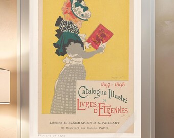 Vintage ACOTAR french book print INSTANT DOWNLOAD book lover art with playful twist