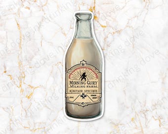 Minotaur Milk Bottle Sticker – Inspired by The Milking Farm by C.M. Nascosta | Bookish Monster Romance Vinyl Decal Bubble-free sticker