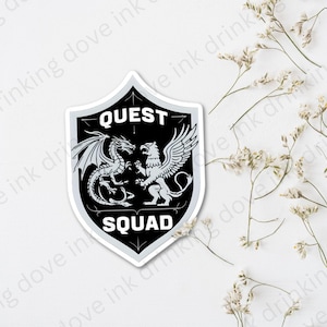 bookish sticker, romantasy sticker, onys xtorm, fourth wing, quest squad, ridoc