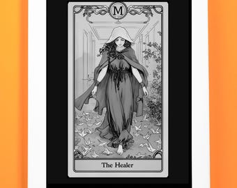Manacled Kindle lockscreen screensaver Dramionie, The Healer, tarot card