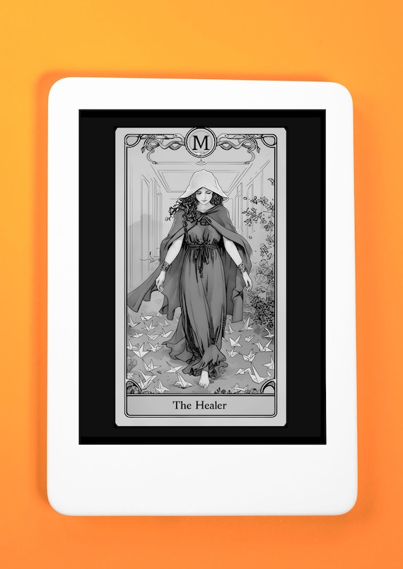Manacled Kindle lockscreen screensaver Dramionie, The Healer, tarot card