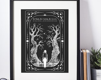 The Girl, the King, and the Monster One Dark Window Inspired Fan Art Print Romantasy bookish Poster tarot design