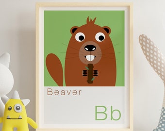 Canadian Wildlife Alphabet Chart - Etsy Canada